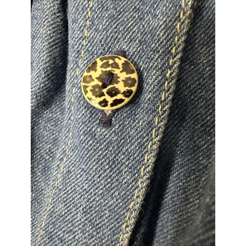 Rare Disney "The Minnie Collection" Denim Dress 3T Leopard Collar & Cuffs - Picture 6 of 7